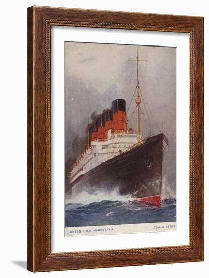 Cunard Liner RMS Mauretania-null-Framed Giclee Print