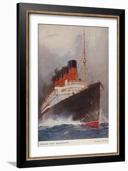 Cunard Liner RMS Mauretania-null-Framed Giclee Print