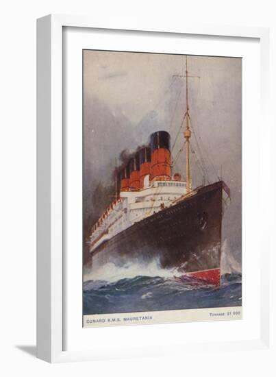 Cunard Liner RMS Mauretania-null-Framed Giclee Print