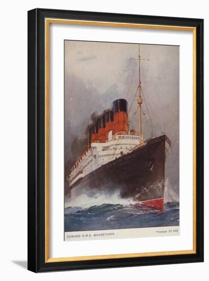 Cunard Liner RMS Mauretania-null-Framed Giclee Print