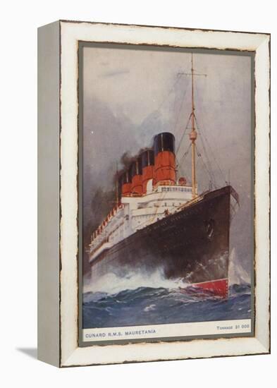 Cunard Liner RMS Mauretania-null-Framed Premier Image Canvas