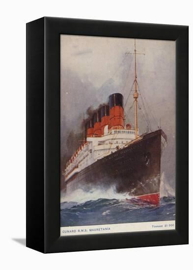 Cunard Liner RMS Mauretania-null-Framed Premier Image Canvas