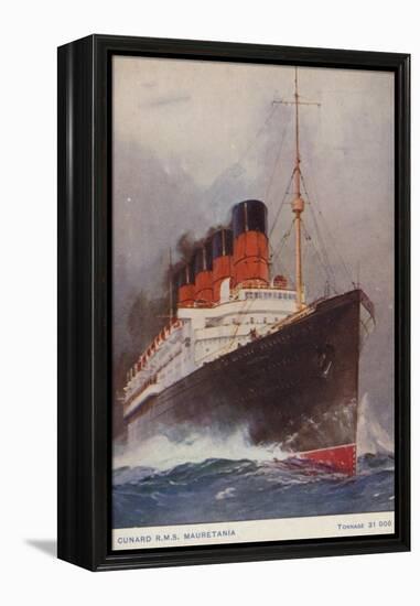 Cunard Liner RMS Mauretania-null-Framed Premier Image Canvas