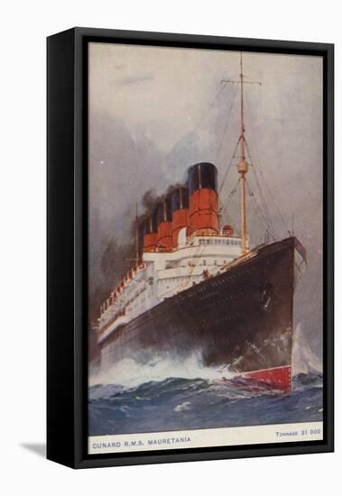 Cunard Liner RMS Mauretania-null-Framed Premier Image Canvas