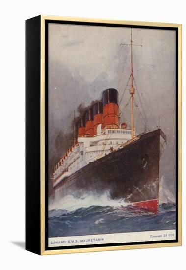 Cunard Liner RMS Mauretania-null-Framed Premier Image Canvas