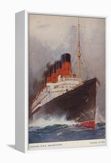 Cunard Liner RMS Mauretania-null-Framed Premier Image Canvas