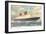 Cunard Ocean Liner RMS Queen Elizabeth-null-Framed Art Print