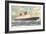 Cunard Ocean Liner RMS Queen Elizabeth-null-Framed Art Print