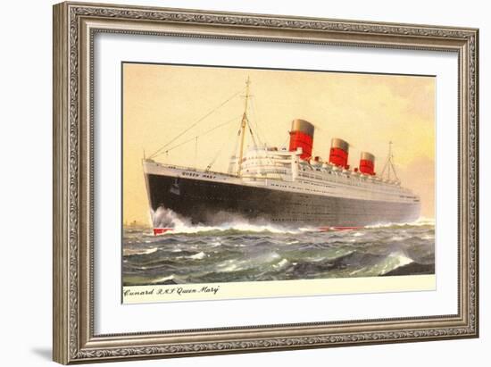 Cunard Queen Mary, Ocean Liner-null-Framed Art Print