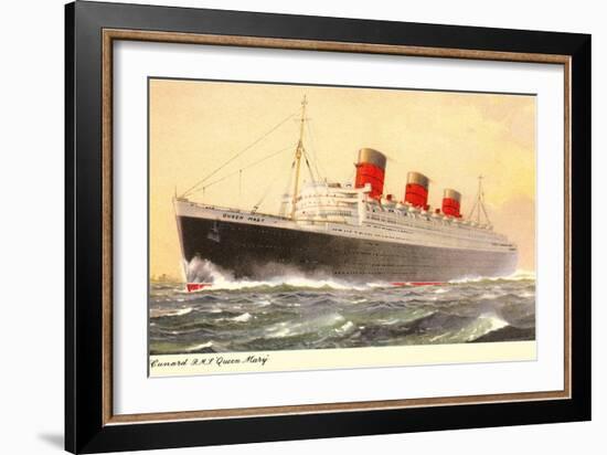 Cunard Queen Mary, Ocean Liner-null-Framed Art Print