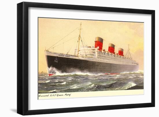 Cunard Queen Mary, Ocean Liner-null-Framed Art Print