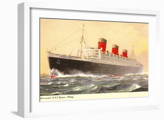 Cunard Queen Mary, Ocean Liner-null-Framed Art Print