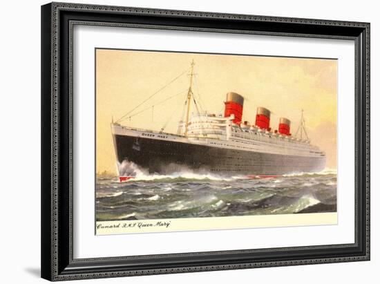 Cunard Queen Mary, Ocean Liner-null-Framed Art Print