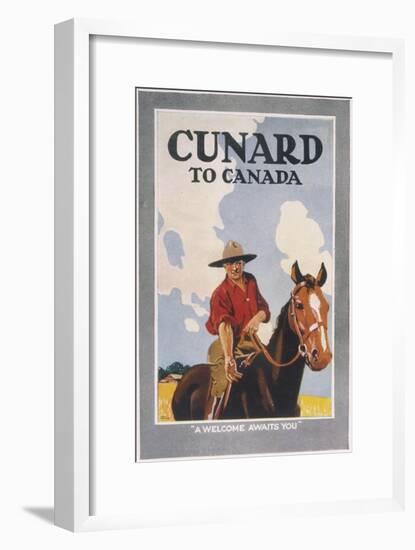 Cunard to Canada, a Welcome Awaits You-Frank Newbould-Framed Art Print