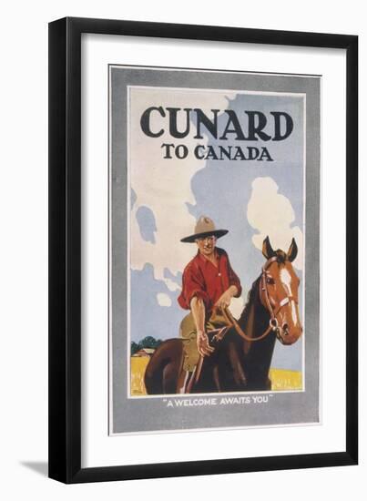 Cunard to Canada, a Welcome Awaits You-Frank Newbould-Framed Art Print