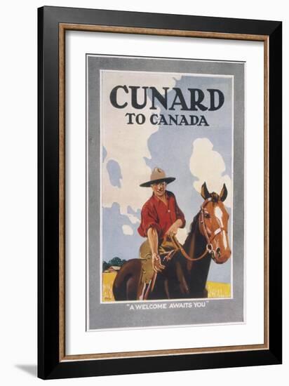 Cunard to Canada, a Welcome Awaits You-Frank Newbould-Framed Art Print