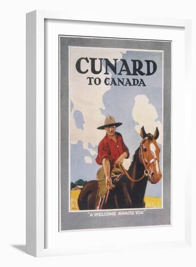 Cunard to Canada, a Welcome Awaits You-Frank Newbould-Framed Art Print