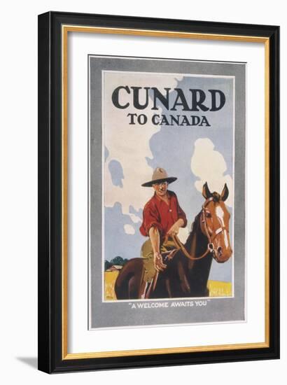 Cunard to Canada, a Welcome Awaits You-Frank Newbould-Framed Art Print