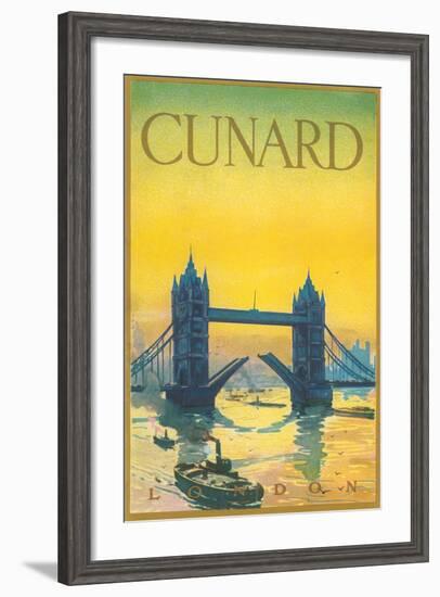 Cunard, Tower Bridge Travel Poster-null-Framed Art Print