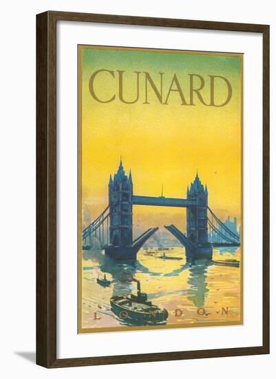 Cunard, Tower Bridge Travel Poster-null-Framed Art Print