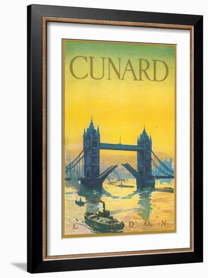 Cunard, Tower Bridge Travel Poster-null-Framed Art Print