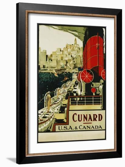 Cunard Usa and Canada Poster-null-Framed Giclee Print