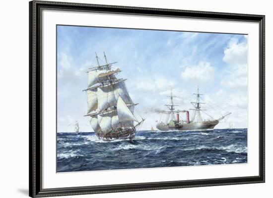 Cunarder 'Scotia'-Roy Cross-Framed Giclee Print