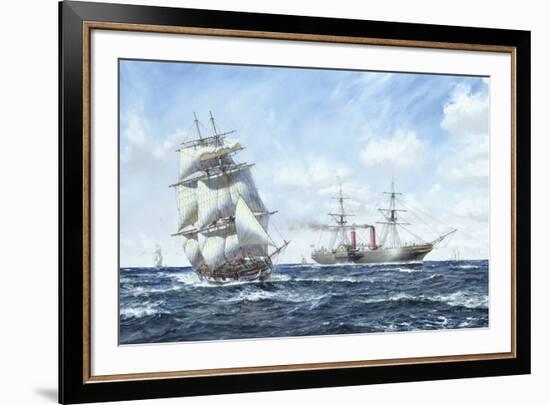 Cunarder 'Scotia'-Roy Cross-Framed Giclee Print