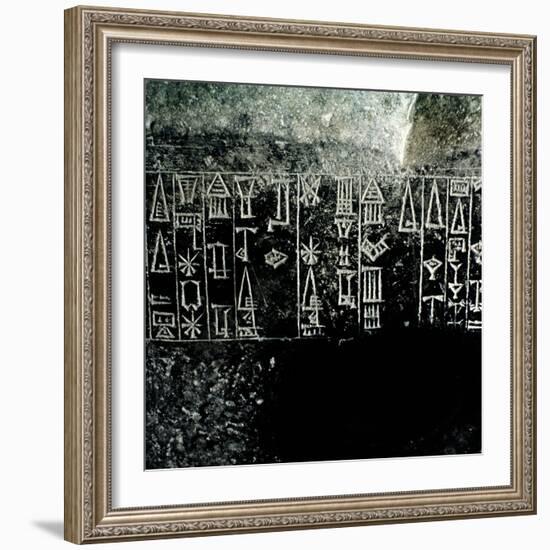 Cuneiform Script-null-Framed Giclee Print