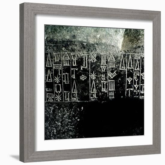 Cuneiform Script-null-Framed Giclee Print