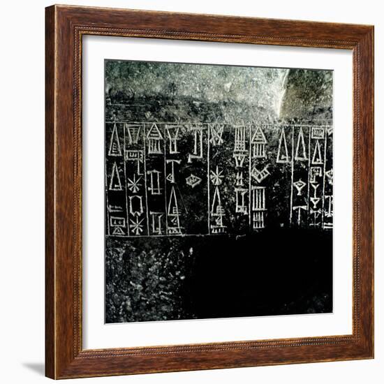 Cuneiform Script-null-Framed Giclee Print