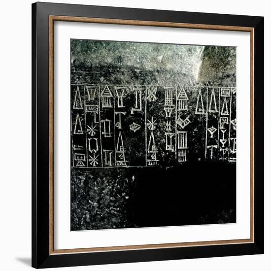 Cuneiform Script-null-Framed Giclee Print