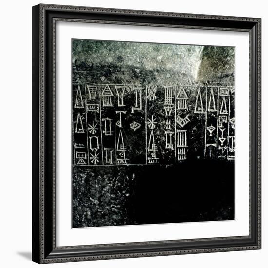 Cuneiform Script-null-Framed Giclee Print