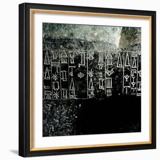 Cuneiform Script-null-Framed Giclee Print