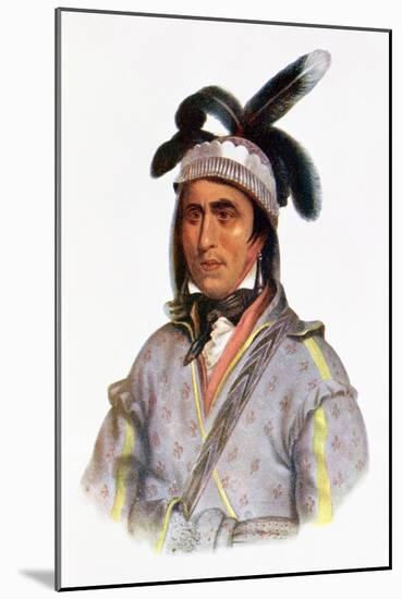 Cunne Shote, Chief of the Cherokees, 1780-Pierre Duflos-Mounted Giclee Print