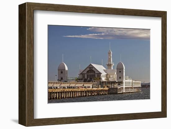 Cunningham Pier and Corio Bay, Geelong, Victoria, Australia.-Cahir Davitt-Framed Photographic Print