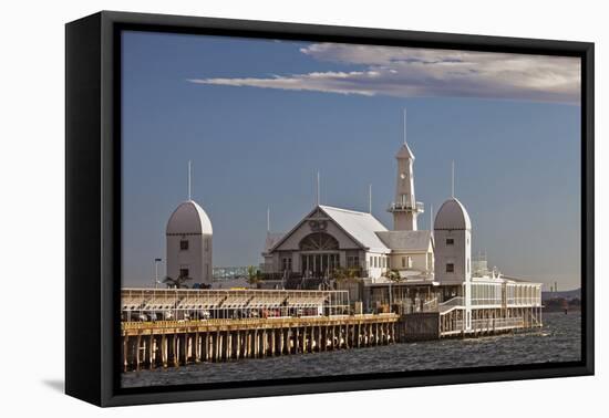 Cunningham Pier and Corio Bay, Geelong, Victoria, Australia.-Cahir Davitt-Framed Premier Image Canvas