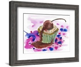 Cup Cake-Wolf Heart Illustrations-Framed Giclee Print