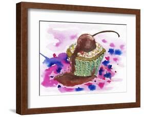 Cup Cake-Wolf Heart Illustrations-Framed Giclee Print