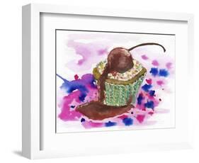 Cup Cake-Wolf Heart Illustrations-Framed Giclee Print