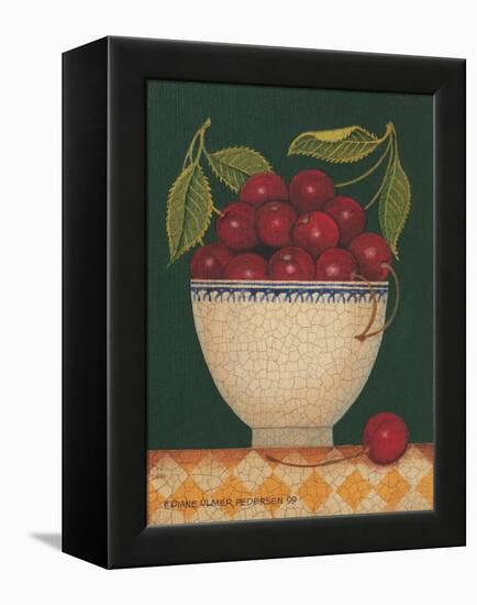 Cup O' Cherries-Diane Pedersen-Framed Stretched Canvas