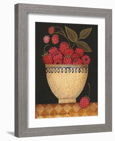 Cup O Raspberries-Diane Ulmer Pedersen-Framed Art Print