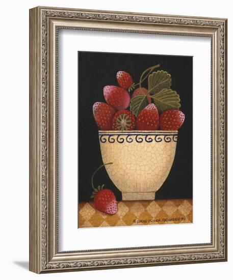 Cup O Strawberries-Diane Ulmer Pedersen-Framed Art Print