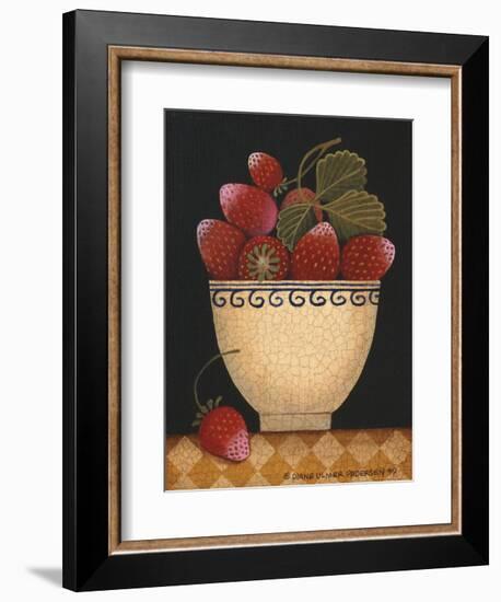 Cup O Strawberries-Diane Ulmer Pedersen-Framed Art Print