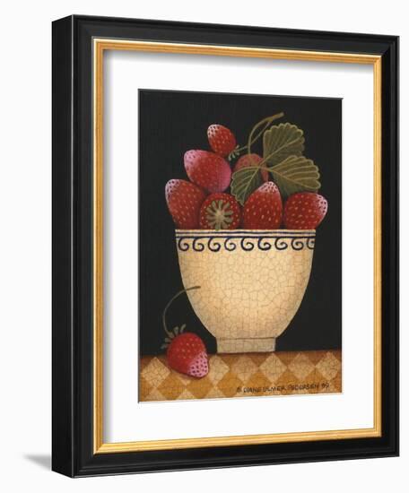 Cup O Strawberries-Diane Ulmer Pedersen-Framed Art Print