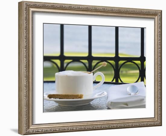 Cup of Cappuccino, Pebble Beach Golf Club, Carmel, California, USA-Rob Tilley-Framed Photographic Print