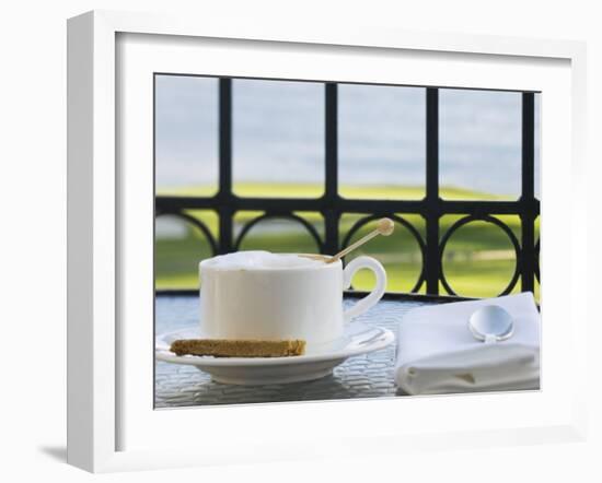 Cup of Cappuccino, Pebble Beach Golf Club, Carmel, California, USA-Rob Tilley-Framed Photographic Print