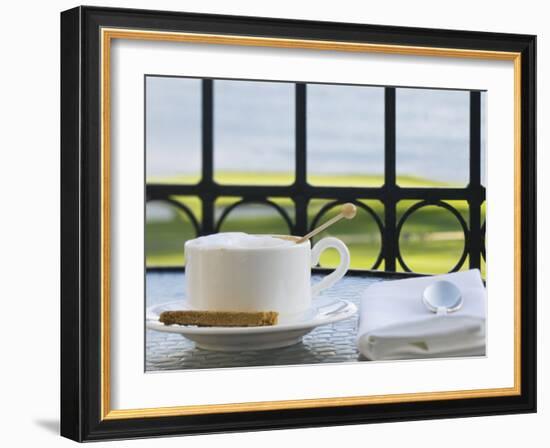 Cup of Cappuccino, Pebble Beach Golf Club, Carmel, California, USA-Rob Tilley-Framed Photographic Print