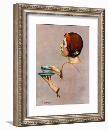 "Cup of Java,"April 30, 1932-Penrhyn Stanlaws-Framed Giclee Print