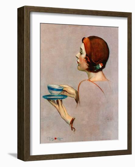 "Cup of Java,"April 30, 1932-Penrhyn Stanlaws-Framed Giclee Print